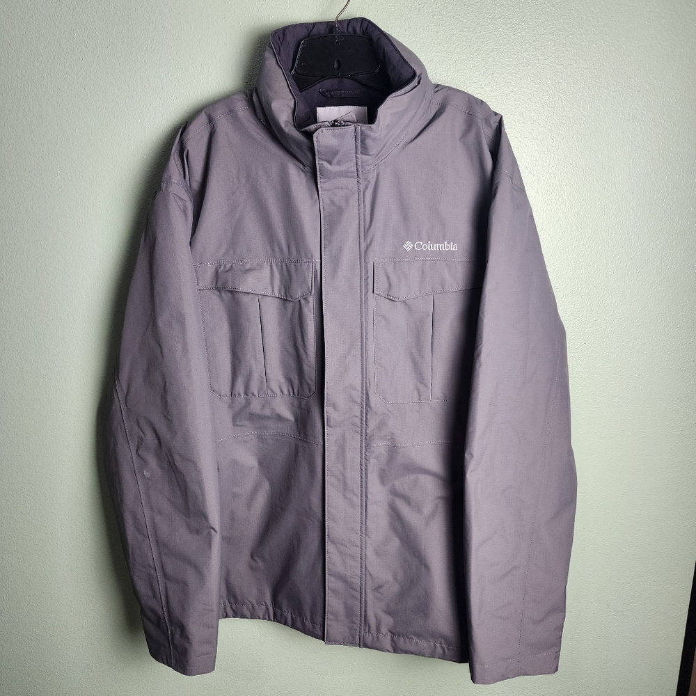 Columbia Dr. Downpour Omni-Tech Waterproof Jacket Gray Men's Size XL